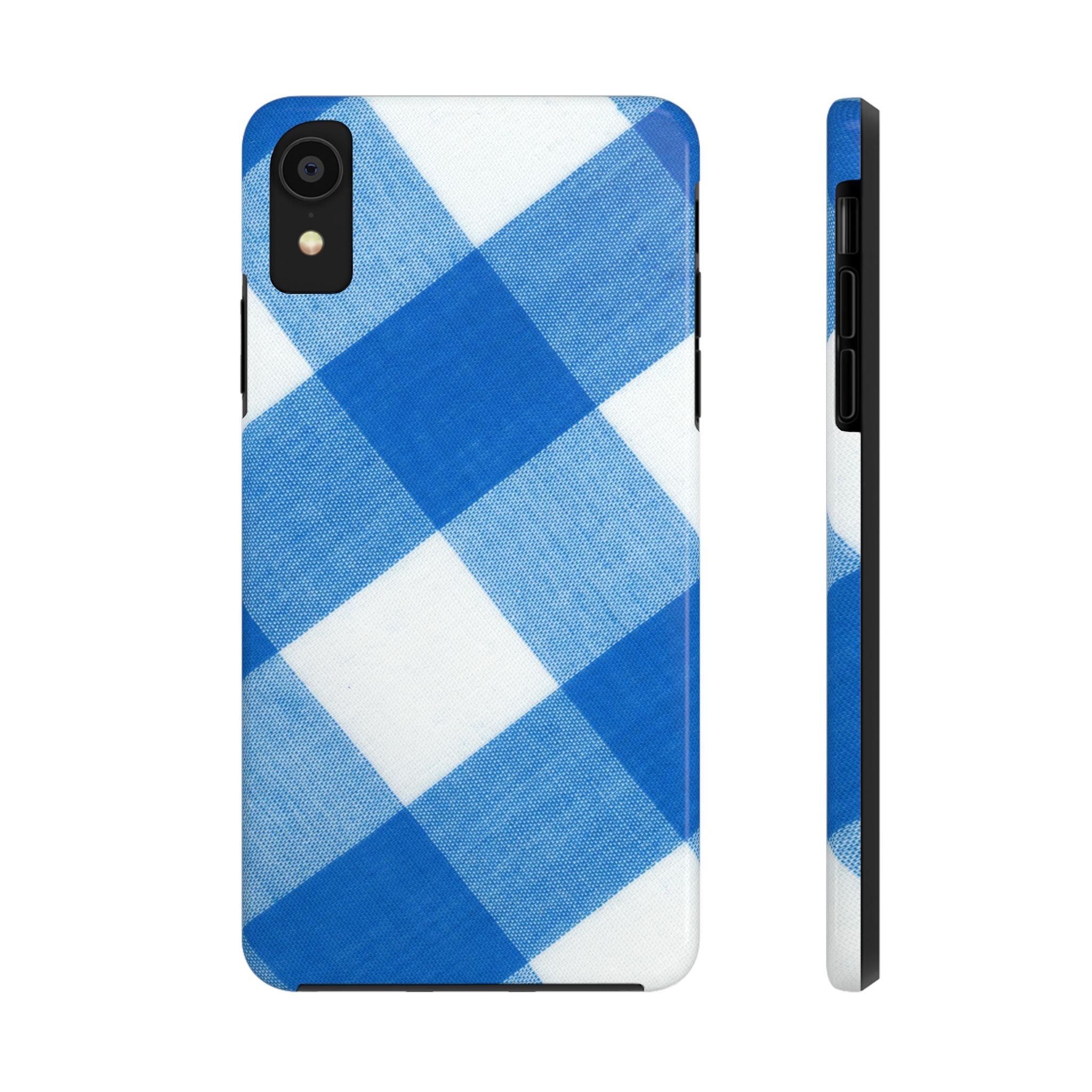 Classic Blue Gingham Phone Case (Apple & Android)