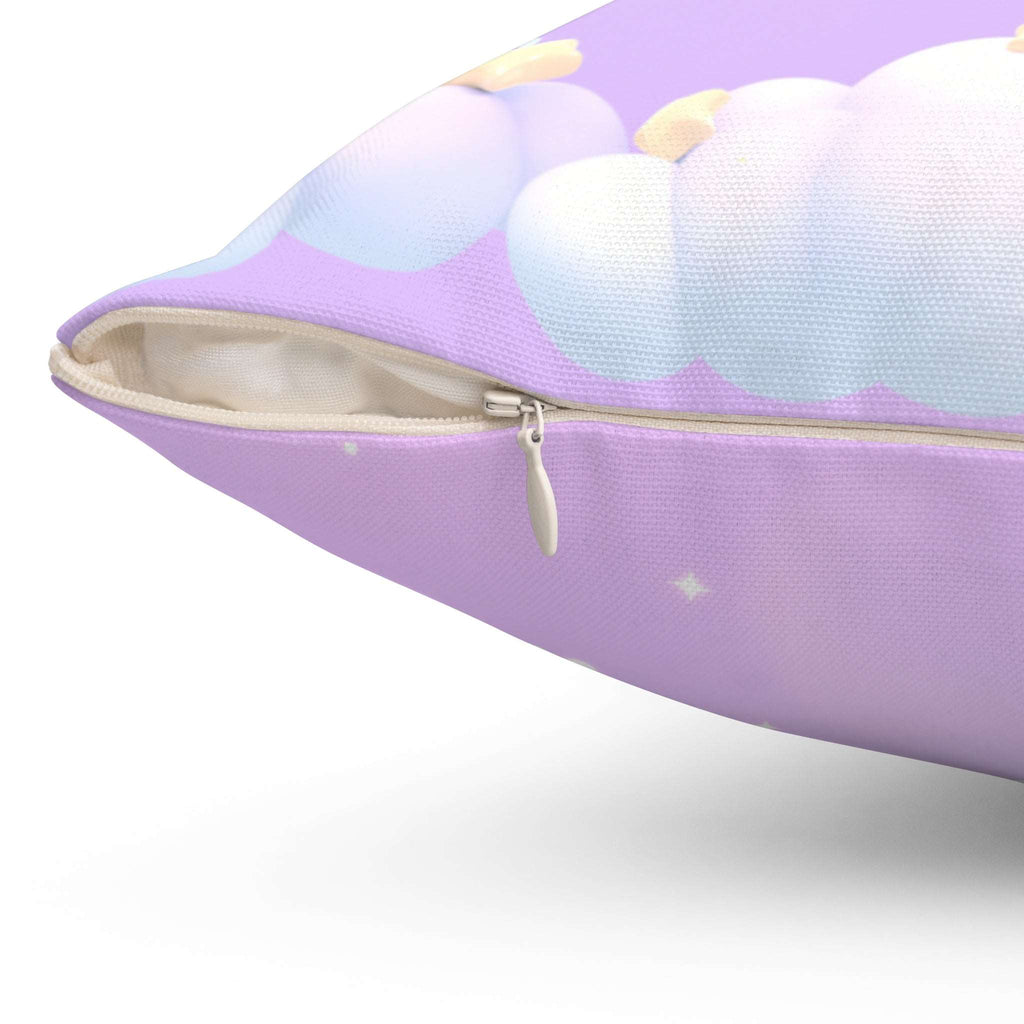 Cloudy Lavender Skies Square Pillow