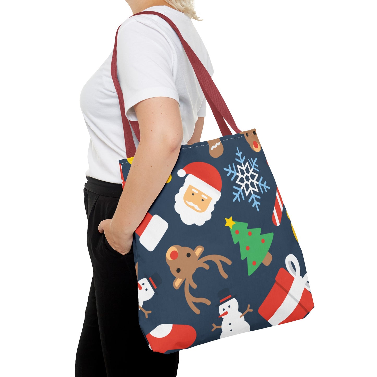 Jolly Christmas Pattern Tote Bag