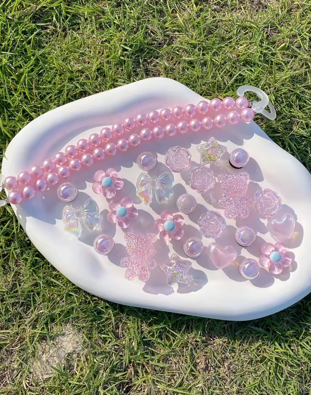 Pink Sakura Sugarplum Clog Charms Set