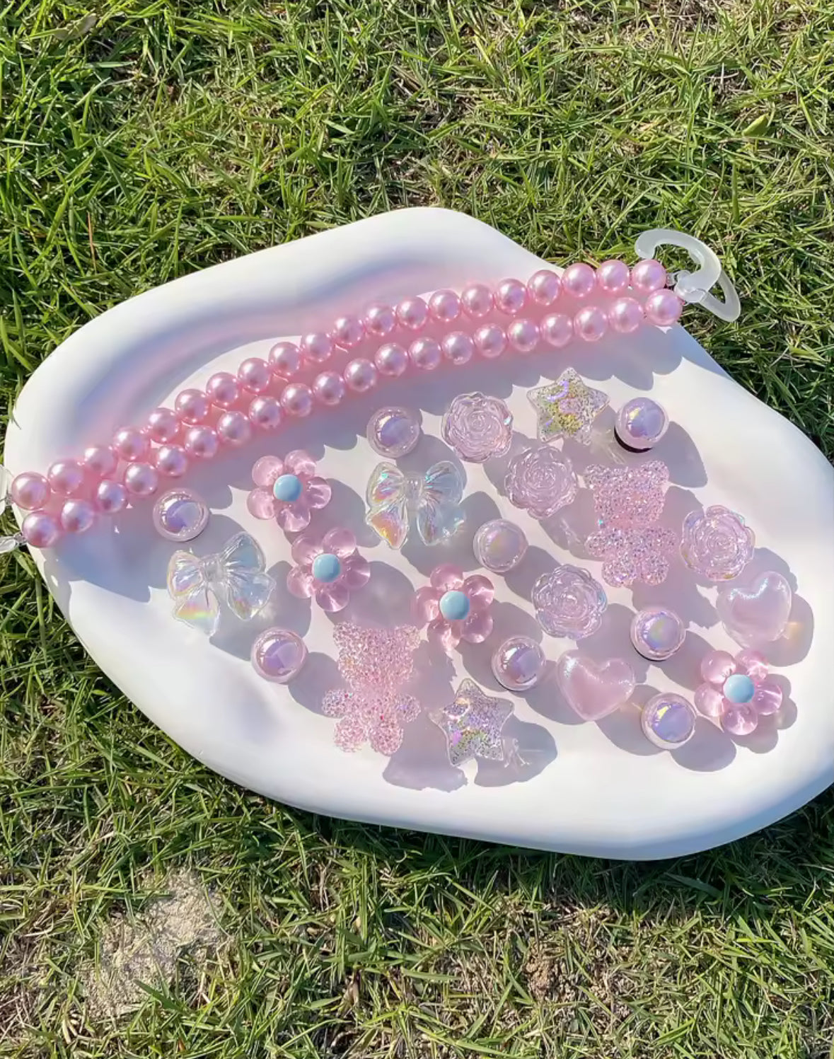Pink Sakura Sugarplum Clog Charms Set