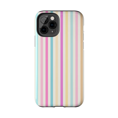 Pastel Candy Stripes Phone Cases