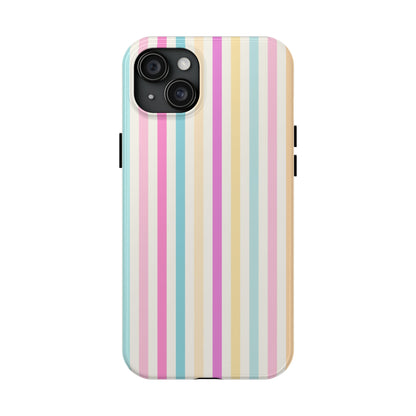 Pastel Candy Stripes Phone Cases