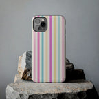Pastel Candy Stripes Phone Cases (Apple & Android) - Pink Sweetheart