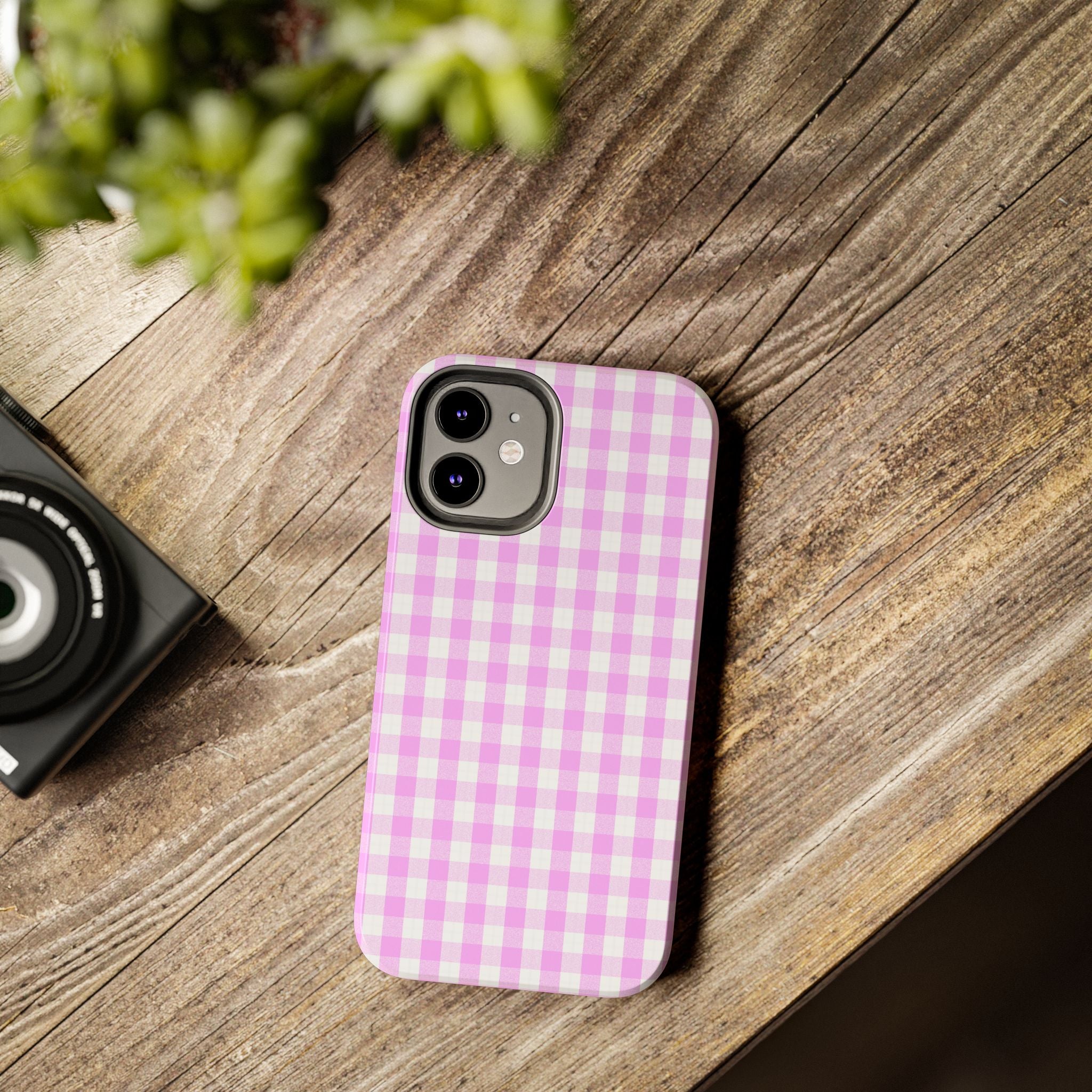 Pink Gingham Phone Case (Apple & Android)