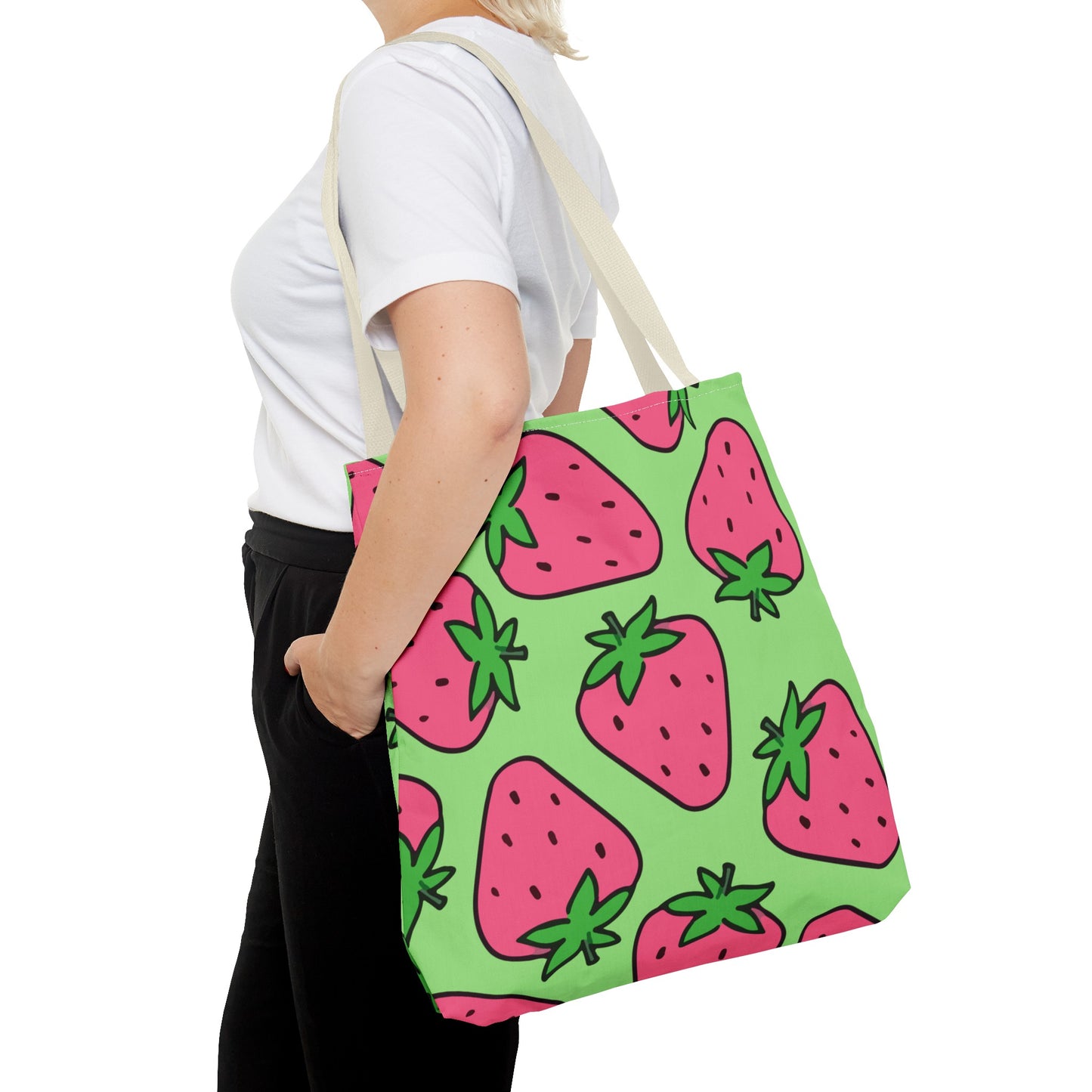 Cartoon Strawberries Tote Bag