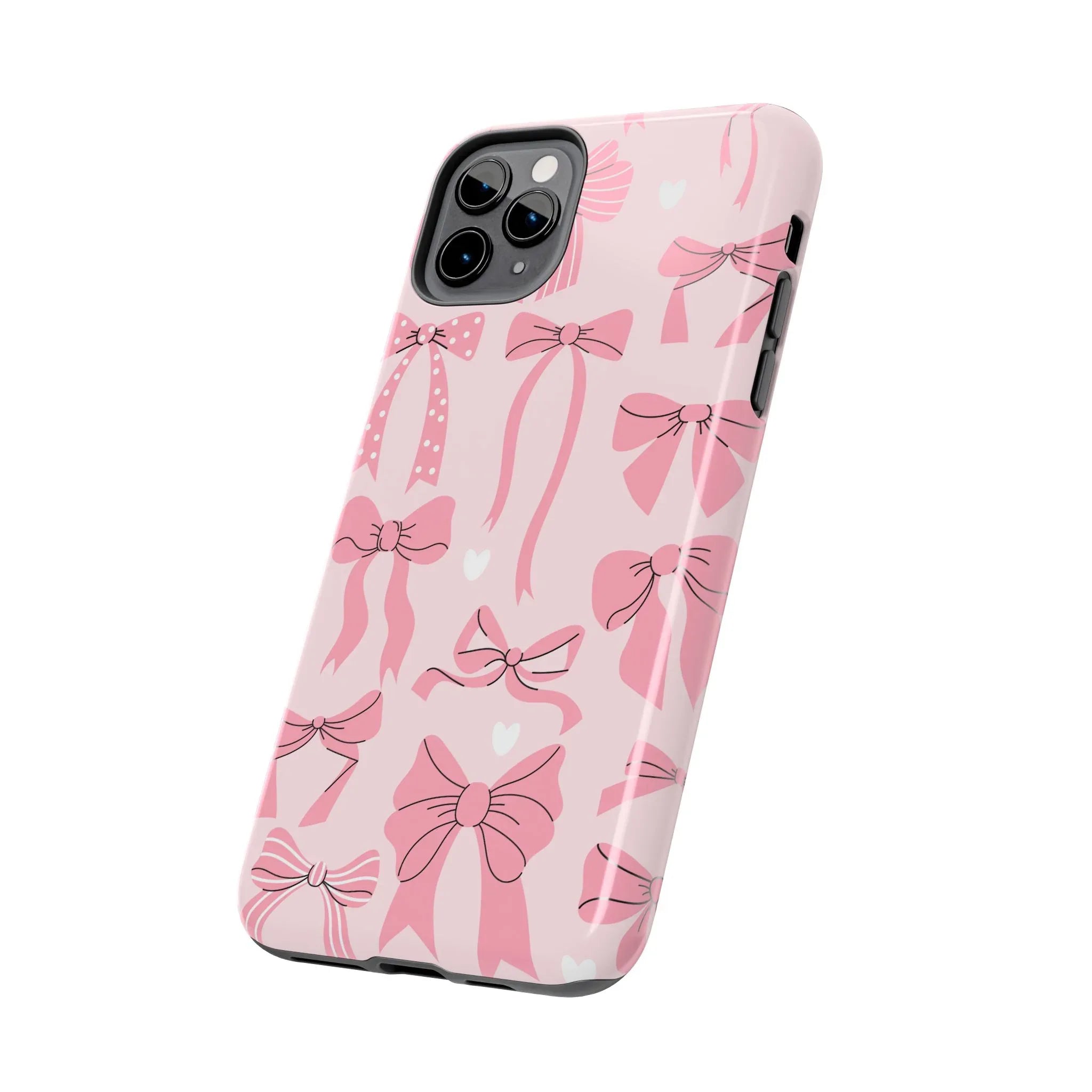 Pink Bow Ribbons Phone Case (Apple & Android) - Pink Sweetheart