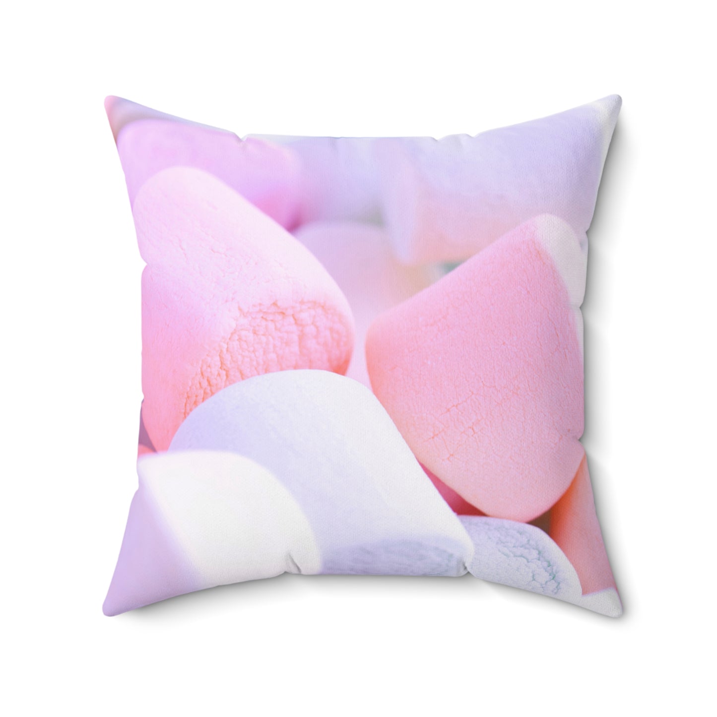 Almohada cuadrada de malvavisco pastel