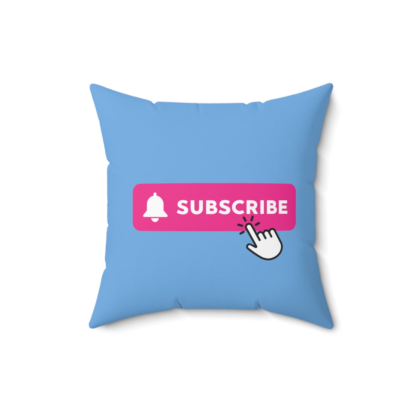 Soft Blue Subscribe Square Pillow