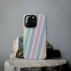 Pretty Pastel Lines Phone Case (Apple & Android) - Pink Sweetheart