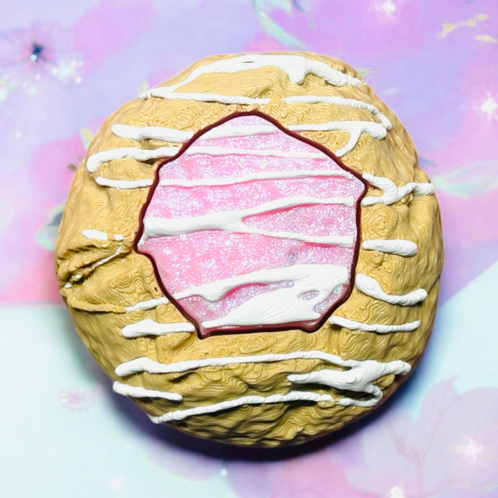 Pink Jelly Thumbprint Cookie Clicker Fidget Keychain