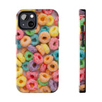 Morning Cereal Loops Phone Case (Apple & Android) - Pink Sweetheart
