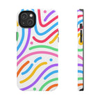 Rainbow Swirls Phone Case (Apple & Android) - Pink Sweetheart
