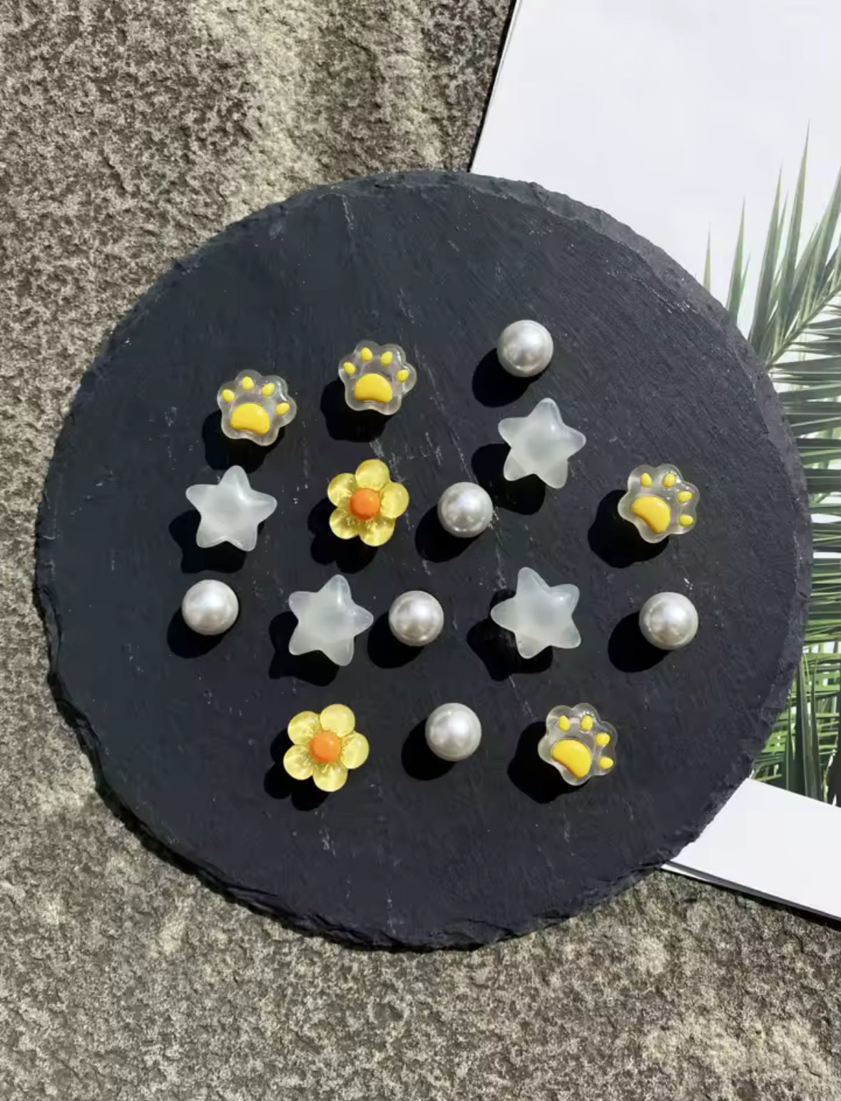 Yellow Sunflower Sweetie Clog Charms Set