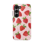 Cute Strawberries Phone Case (Apple & Android) - Pink Sweetheart