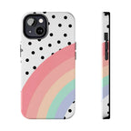 Polka Dot Rainbow Phone Case (Apple & Android) - Pink Sweetheart