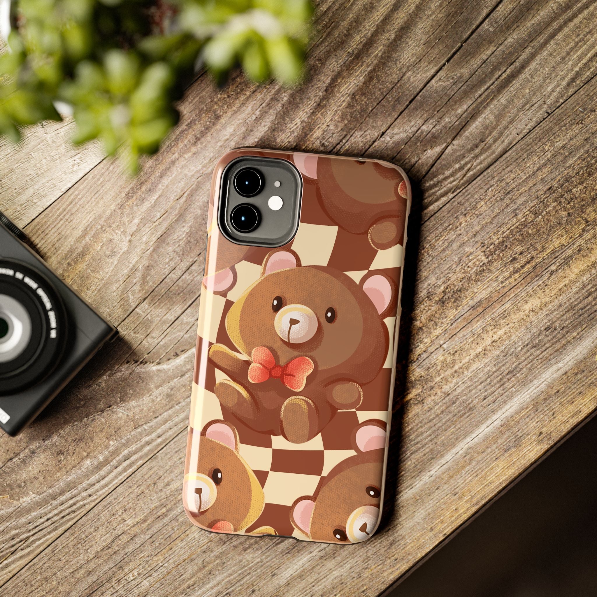 Retro Brown Bear Phone Case (Apple & Android)