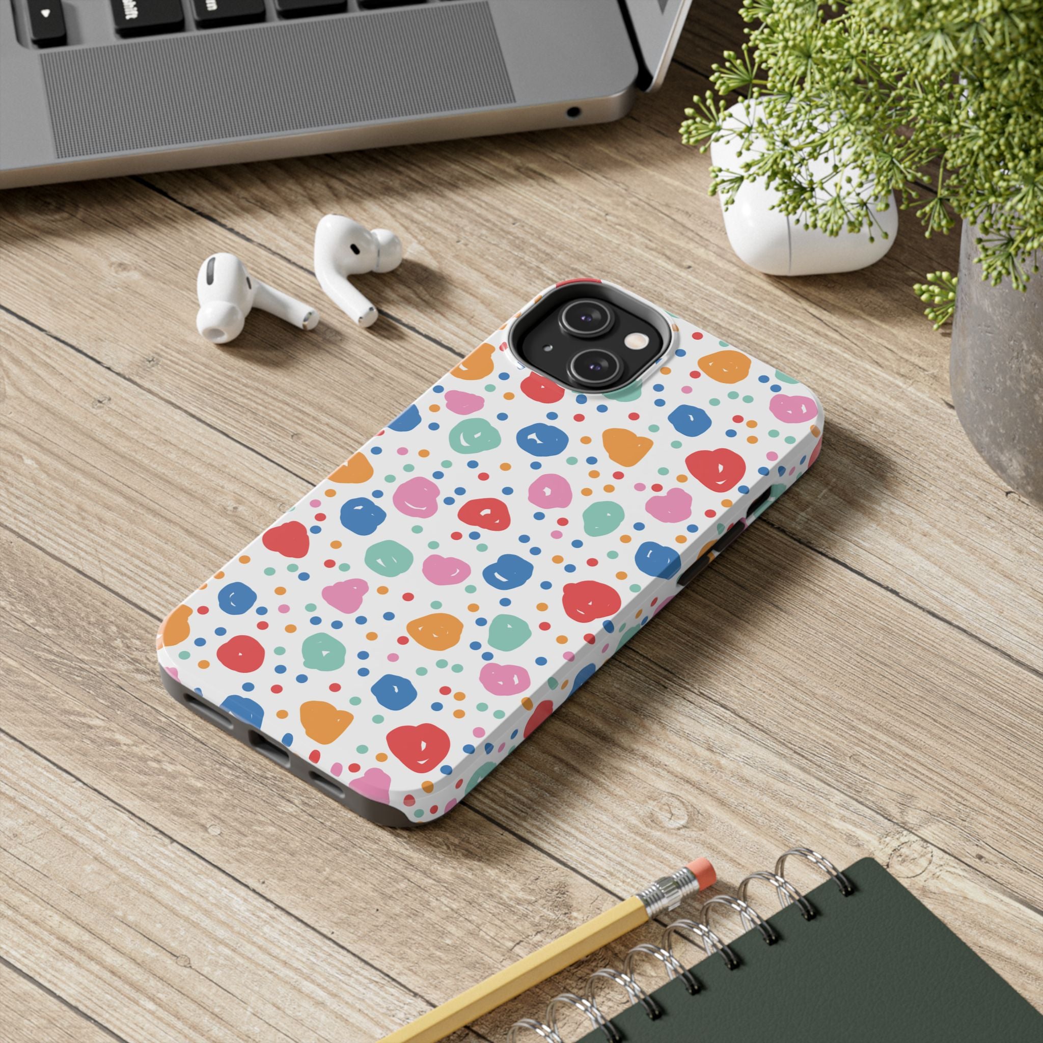 Seamless Hand Drawn Polka Phone Case (Apple & Android)