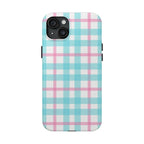 Pastel Gingham Phone Case (Apple & Android) - Pink Sweetheart