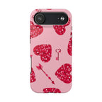 Sparkling Red Hearts Phone Case (Apple & Android) - Pink Sweetheart