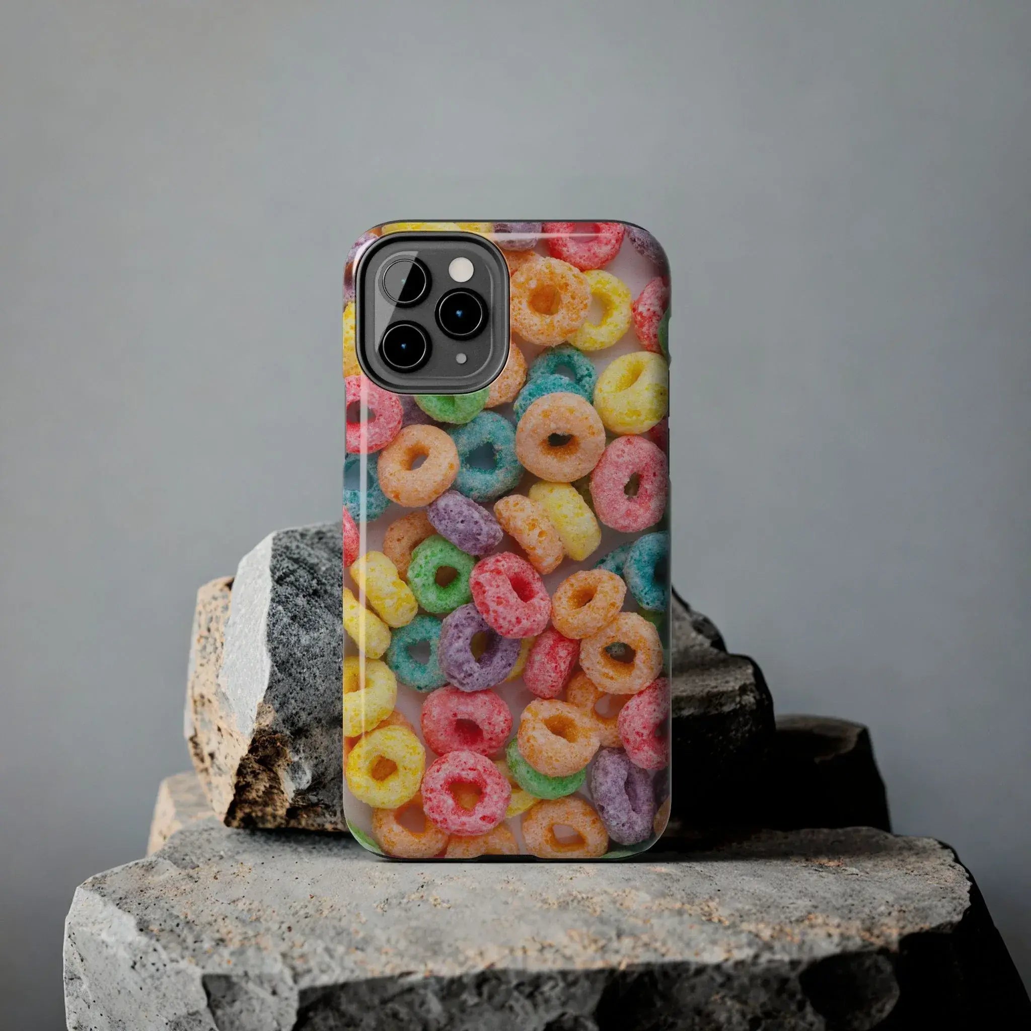 Morning Cereal Loops Phone Case (Apple & Android) - Pink Sweetheart