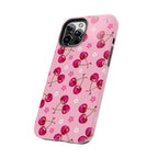 Pink Cherry Sparkle Pattern Tough Phone Case (Apple & Android) - Pink Sweetheart