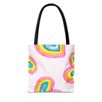 Rainbow Hearts Tote Bag