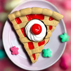 Sliced Cherry Pie Clicker Fidget Keychain