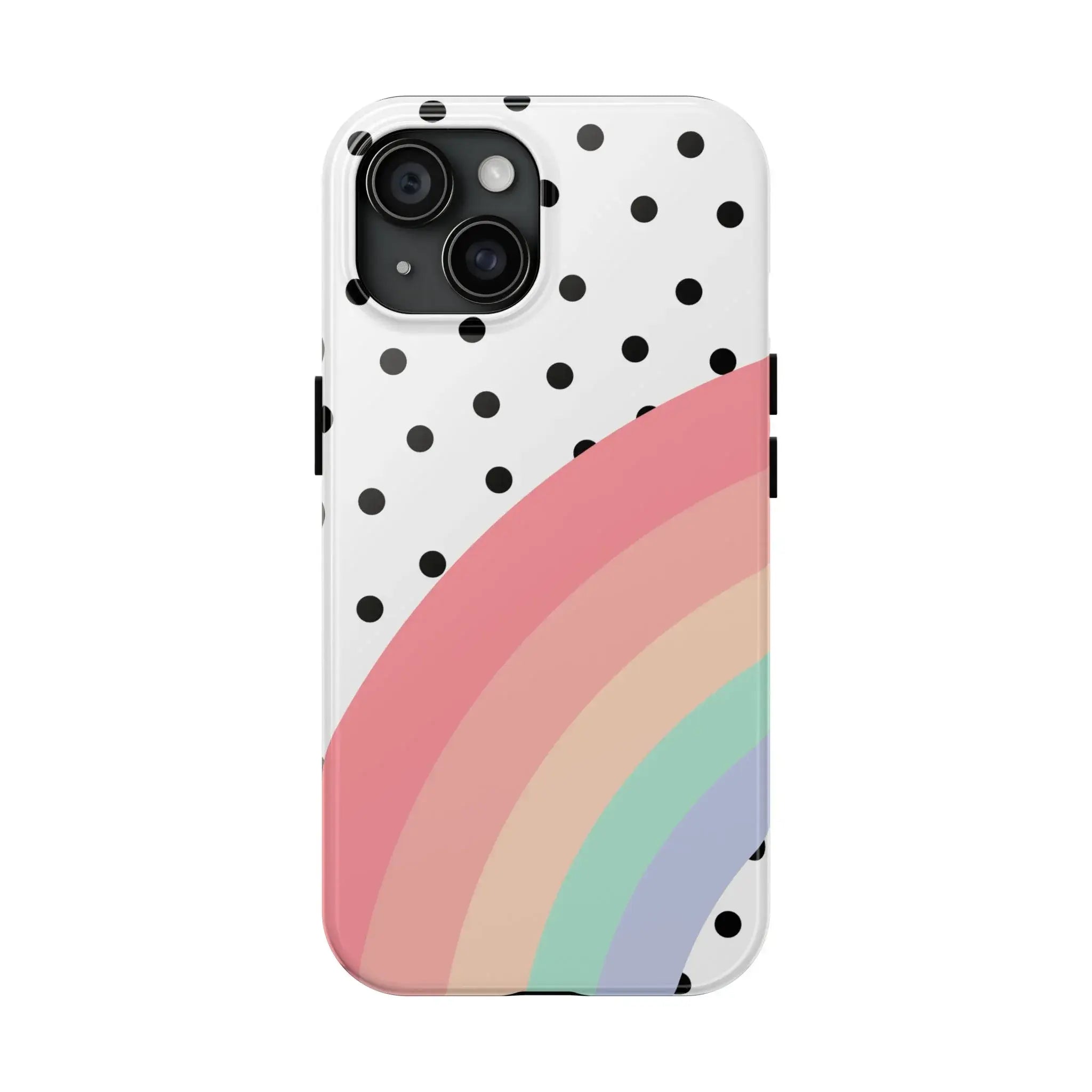 Polka Dot Rainbow Phone Case (Apple & Android) - Pink Sweetheart