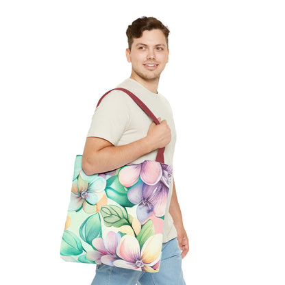 Lush Pastel Florals Tote Bag