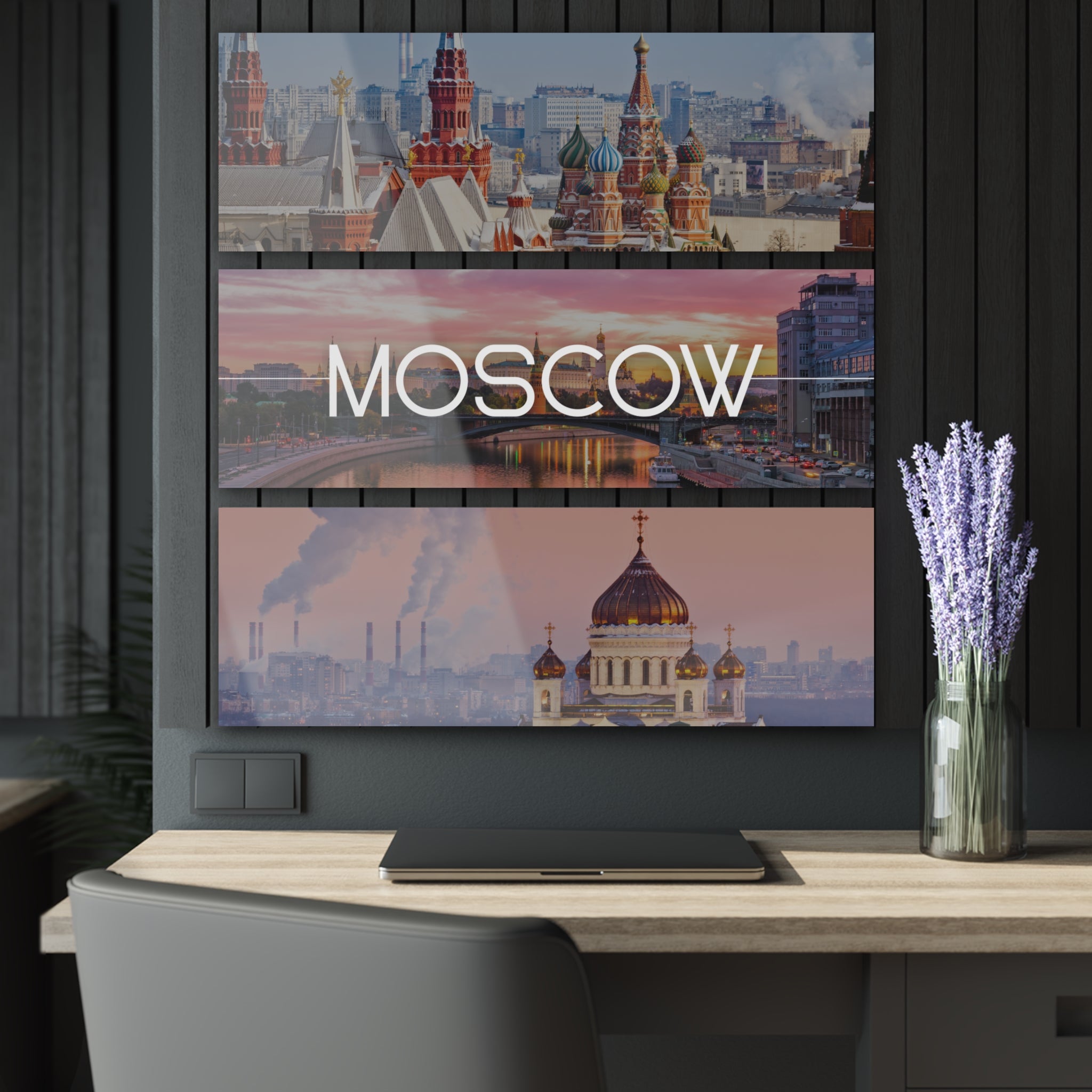 Moscow Skyline Acrylic Prints (Triptych)