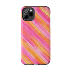 Pink Lemon Stripes Phone Case (Apple & Android) - Pink Sweetheart