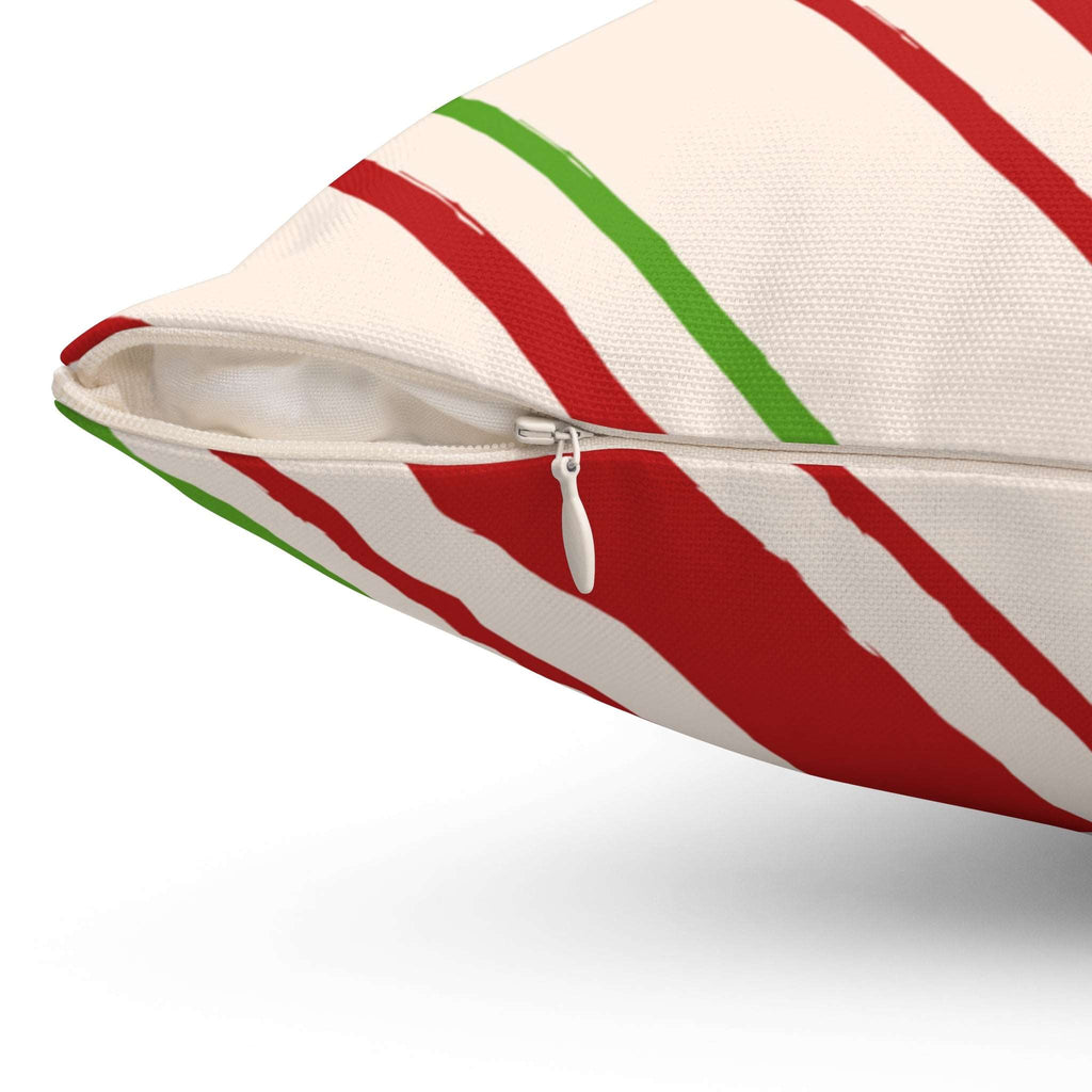 Granny's Peppermint Candy Square Pillow