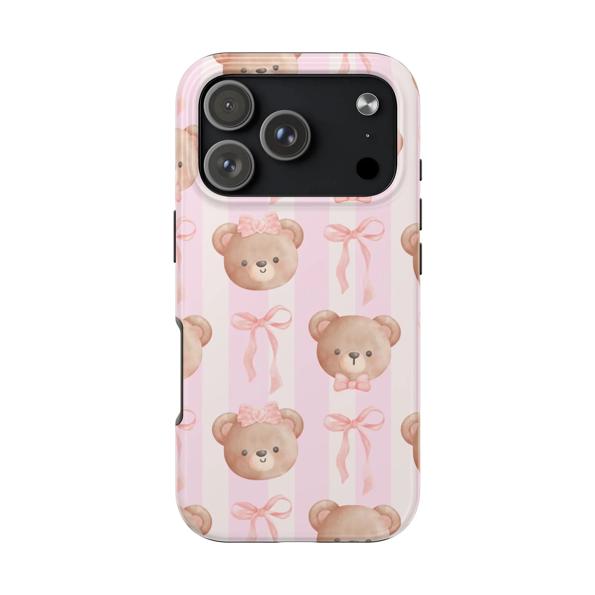 Cuddly Teddy Bear Phone Case (Apple & Android) - Pink Sweetheart