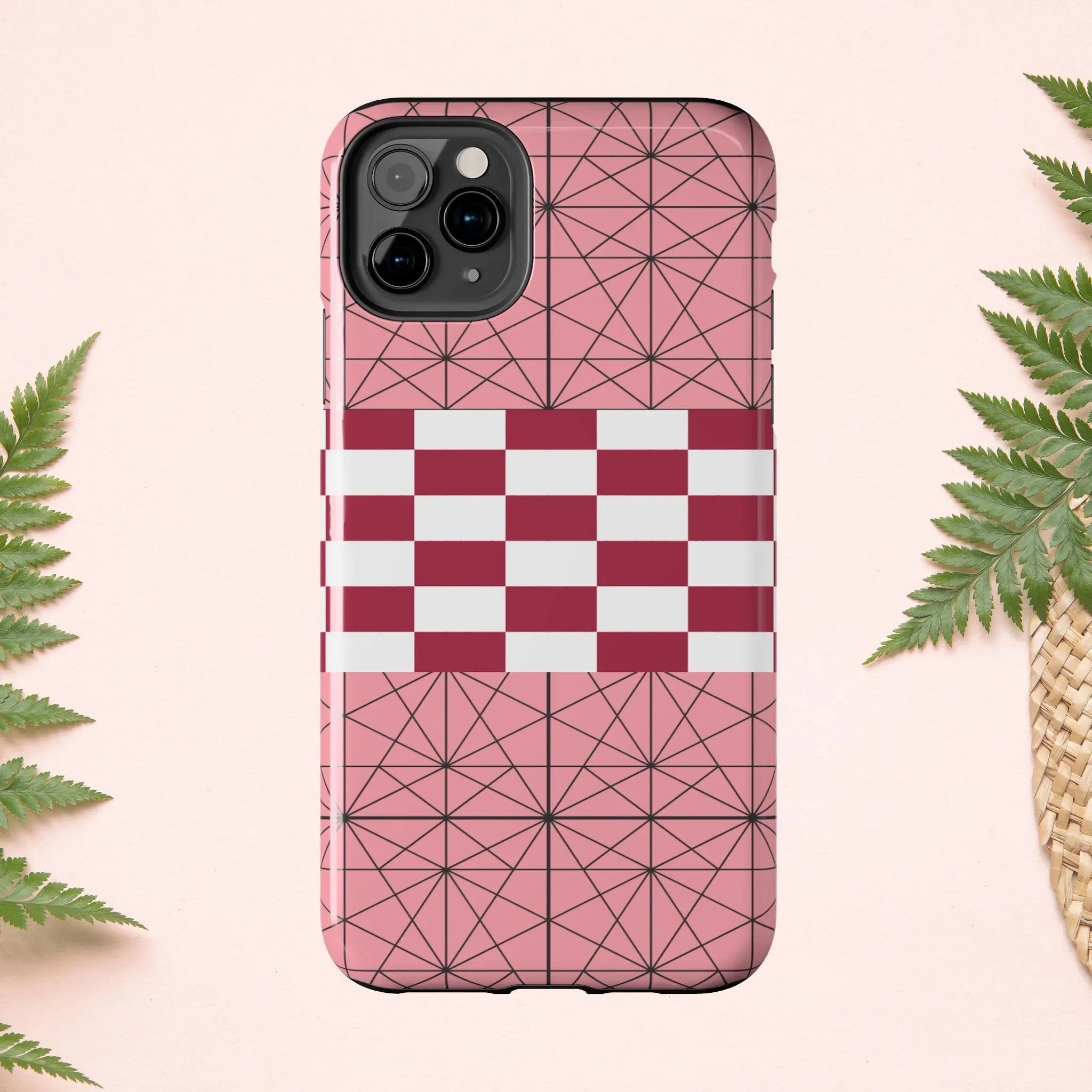 Geometric Kimono Tough Phone Case (Apple & Android) - Pink Sweetheart