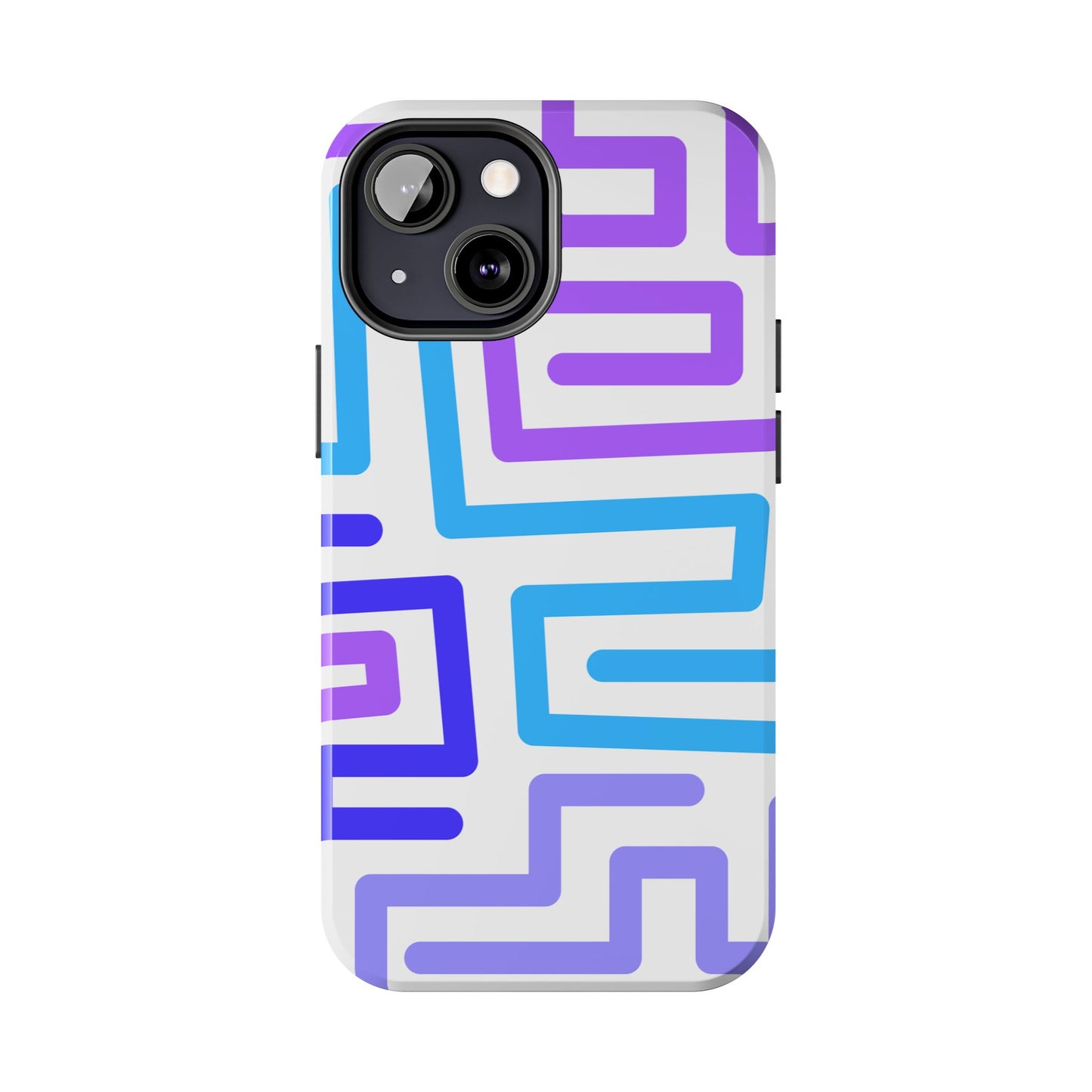 Abstract Neon Maze Phone Case