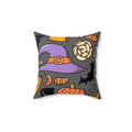 Potions & Pumpkins Square Pillow - Pink Sweetheart