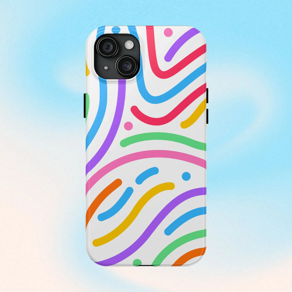Rainbow Swirls Phone Case (Apple & Android) - Pink Sweetheart