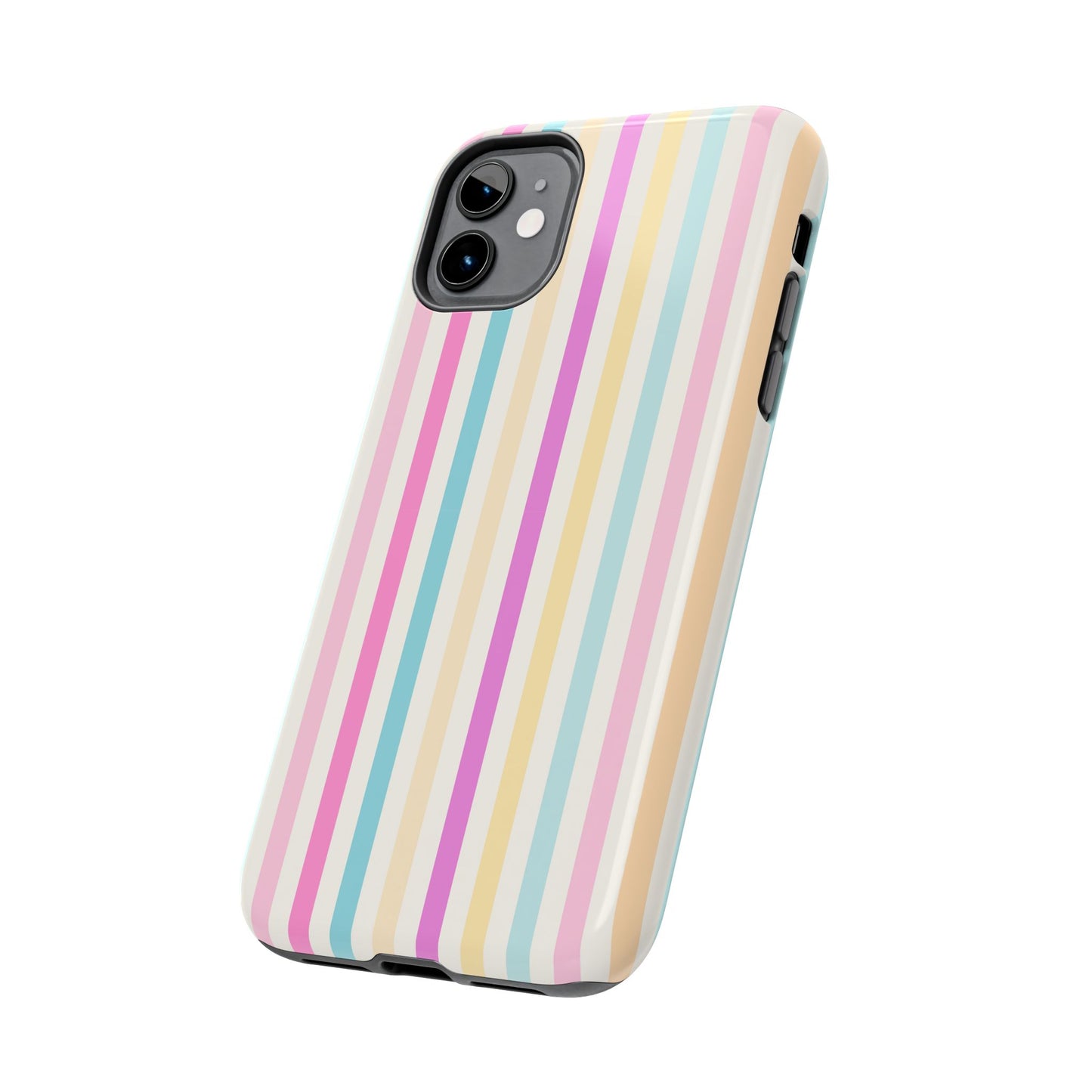 Pastel Candy Stripes Phone Cases