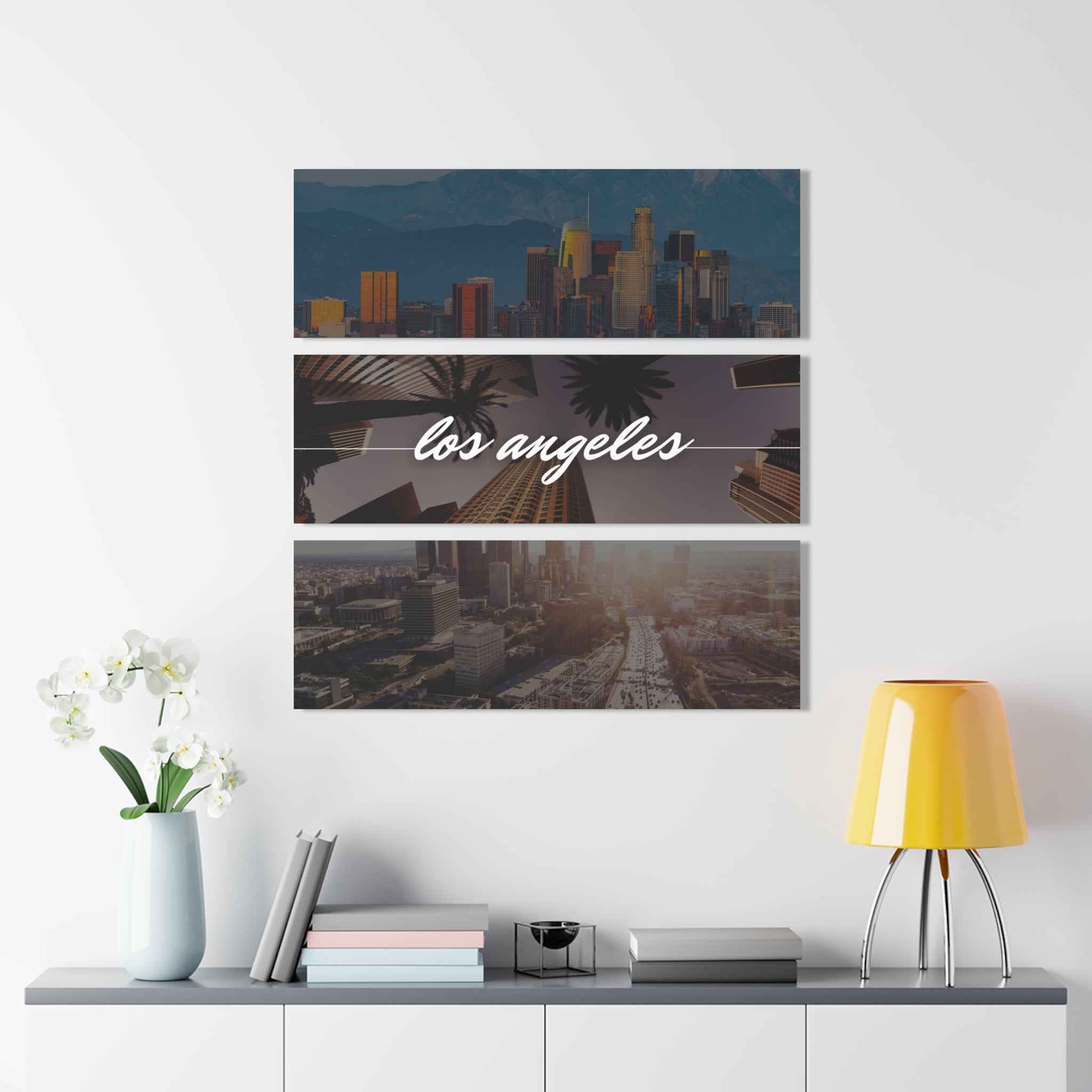Los Angeles Skyline Acrylic Prints (Triptych)