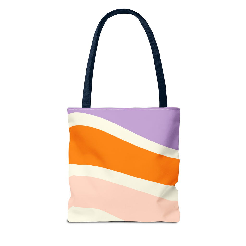 Retro Color Wave Tote Bag