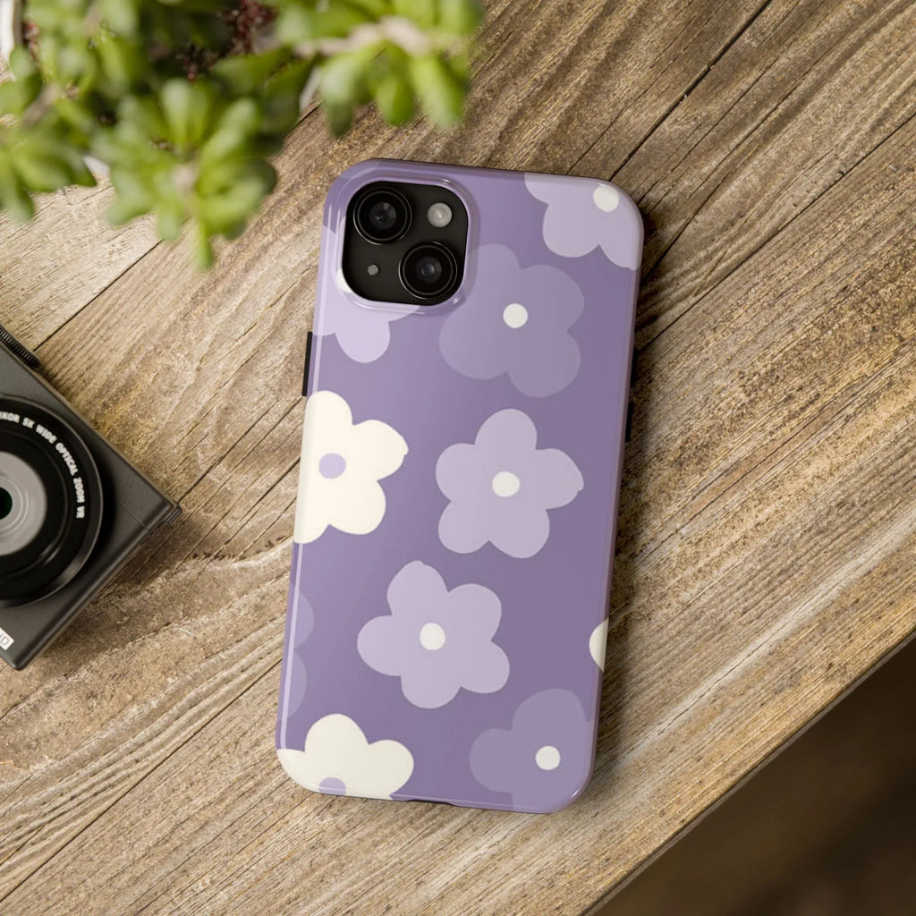 Pastel Purple Flowers Phone Case (Apple & Android) - Pink Sweetheart