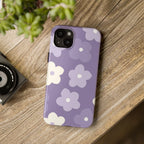 Pastel Purple Flowers Phone Case (Apple & Android) - Pink Sweetheart
