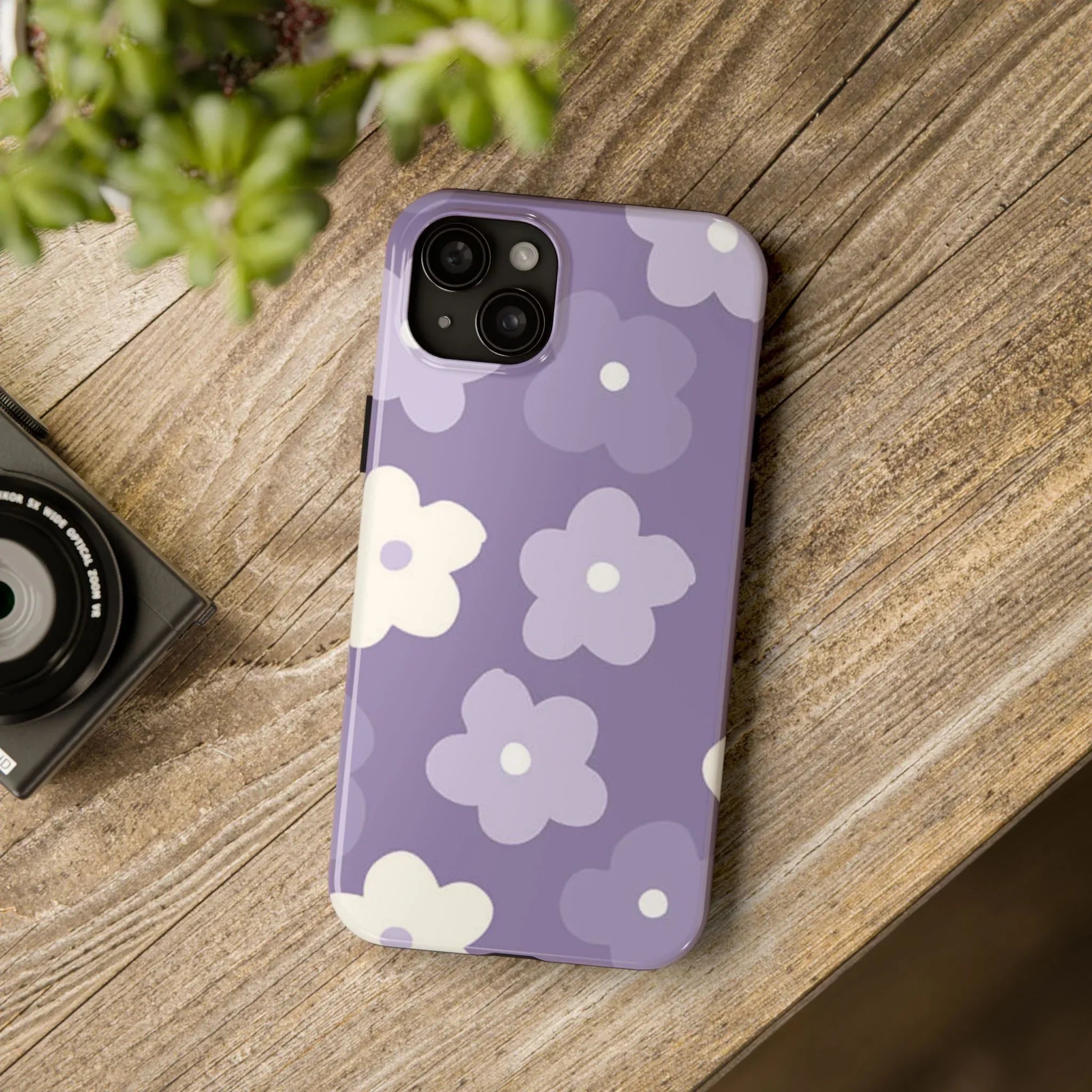 Pastel Purple Flowers Phone Case (Apple & Android) - Pink Sweetheart