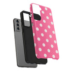 Pink Polka Dot Phone Case (Apple & Android)