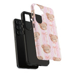 Cuddly Teddy Bear Phone Case (Apple & Android) - Pink Sweetheart