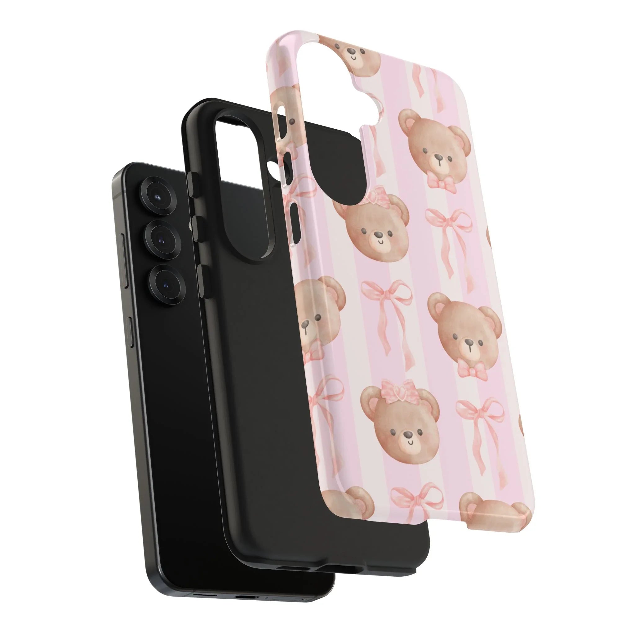 Cuddly Teddy Bear Phone Case (Apple & Android) - Pink Sweetheart