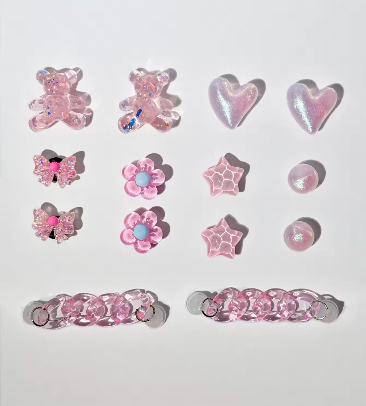 Baby Pink Clog Charms Set