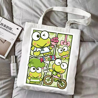 Chibi Kawaii Cartoon Anime Canvas Tote Bag