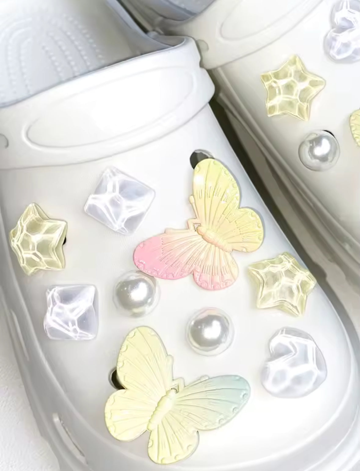 Pastel Butterfly Clog Charms Set